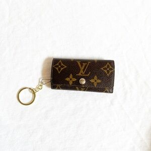 Louis Vuitton Brown Monogram Key & Card Holder with Gold Hardware